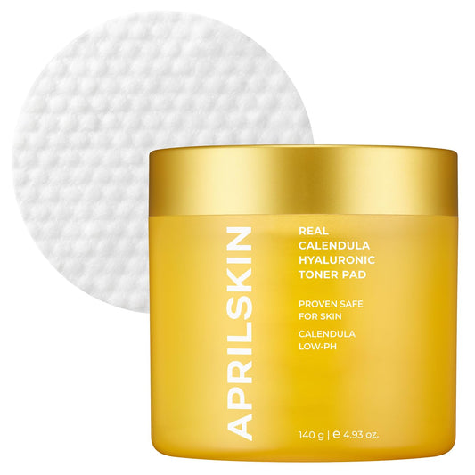 Calendula PHA Hyaluronic Toner Pads | Vegan, Cruelty Free | Exfoliating, Refining Pores & Hydrating for Dry, Sensitive, Acne-Prone Skin | 60 Pads | No Sulfates and Artificial Fragrance