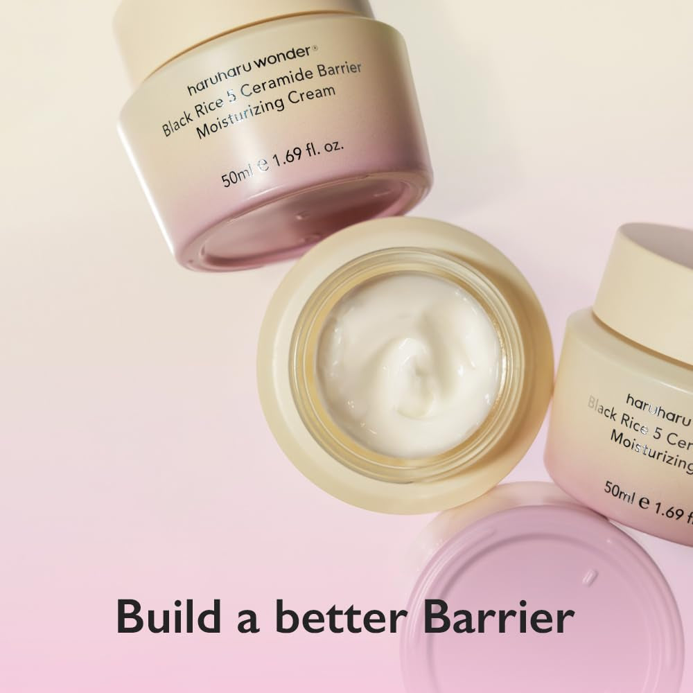 Wonder Black Rice 5 Ceramide Barrier Moisturizing Cream, Daily Skin Barrier Care, Long-Lasting Hydration, Soothing & Nourishing, Ceramide Capsules, Korean Skincare, 1.69 Fl.Oz