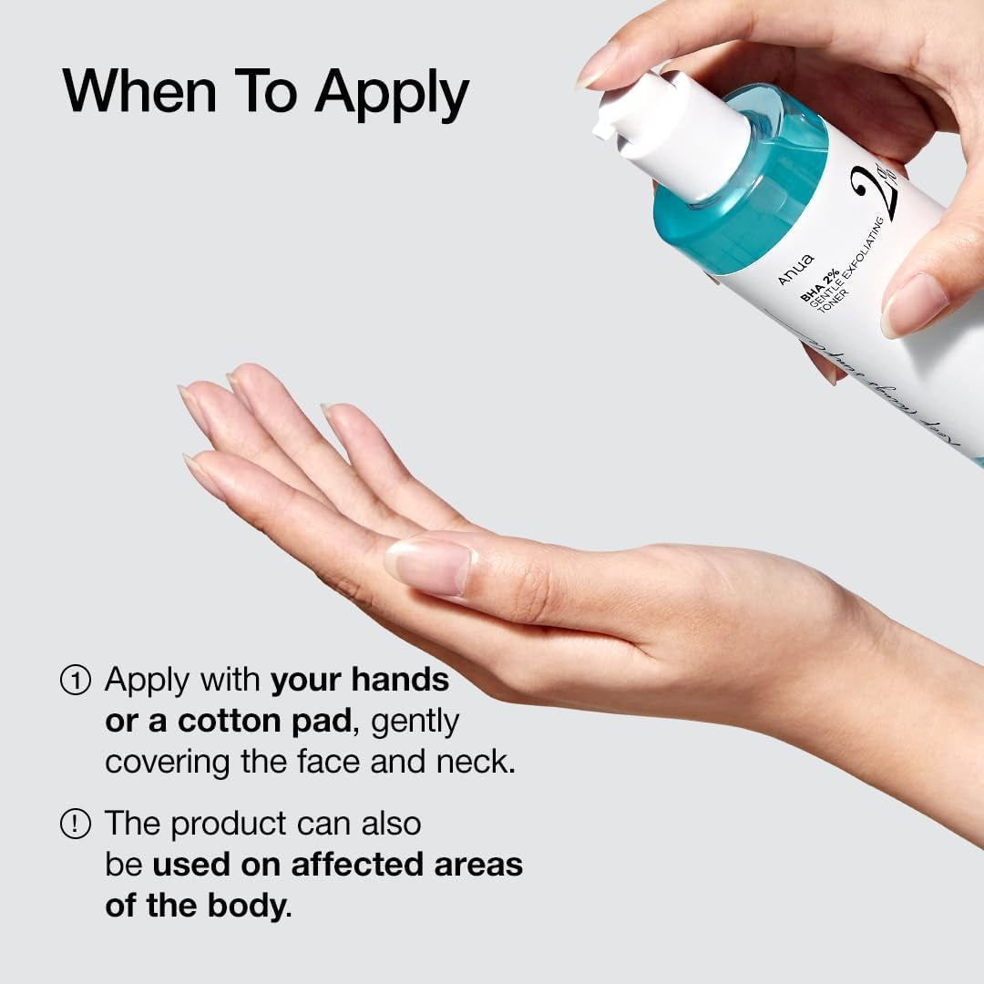 BHA 2% Gentle Exfoliating Toner, Mild Facial Exfoliant, Salicylic Acid for Pores and Sebum, Teatree Extract, Hyaluronic Acid, Ceramides (150Ml / 5.07 Fl.Oz.)