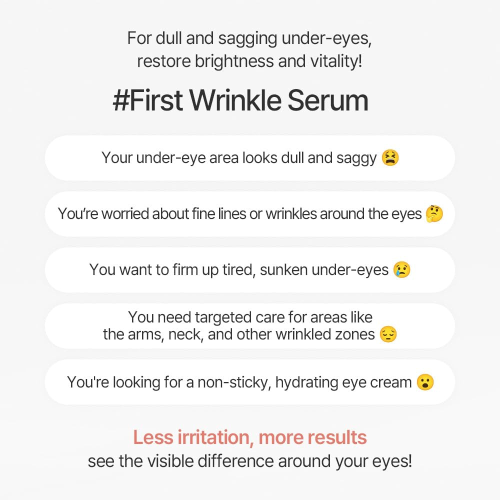 PDRN Collagen Eye Serum 0.68 Fl. Oz / 20Ml under Cream for Eye Bags Peptide Hydrating Lightweight Dropper Korean Glass Skin Care