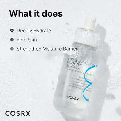 Hydrium Triple Hyaluronic Moisture Ampoule, 40Ml / 1.35 Fl.Oz | Hyaluronic Acid Viscous Serum | Korean Skin Care, Animal Testing Free, Paraben Free