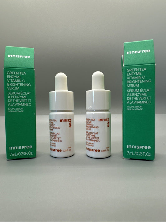 {E2} 2X Innisfree Green Tea Enzyme Vitamin C Brightening Serum 7Ml/0.23Floz.
