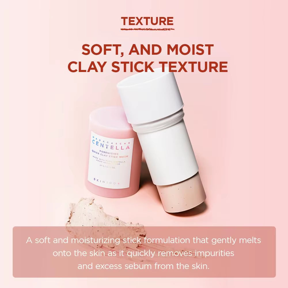 SKIN1004 Madagascar Centella Asiatica Acne Quick Clay Stick Mask Moisturizing and Nourishing Skin Korean Skincare 27G