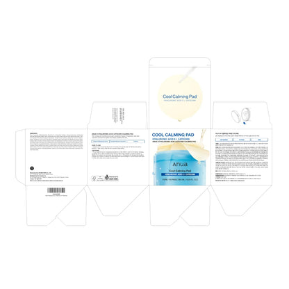 8 Hyaluronic Acid Catechin Calming Pad, Pore Care & Cooling Effect with Korean Toner Pad, Quick & Easy Hydrating Daily Face Mask, Makeup Prep Routine, Korean Skin Care (185Ml,110 Pads)