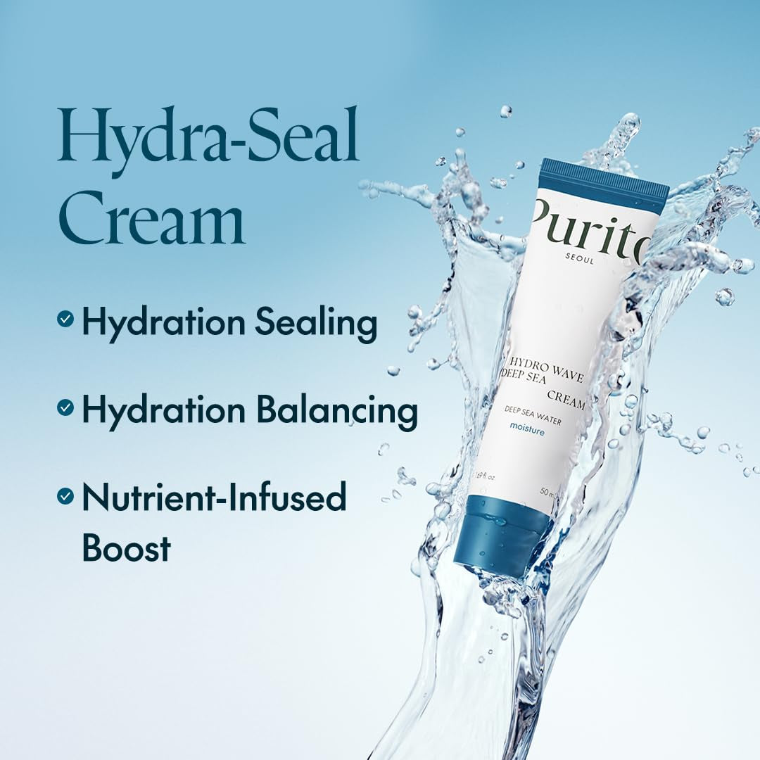 Deep Sea Cream, Hydration, Lightweight, for All Skin Types, Daily Face Moisturizer, Vegan & Cruelty-Free, Korean Skin Care, 50Ml 1.69Fl.Oz