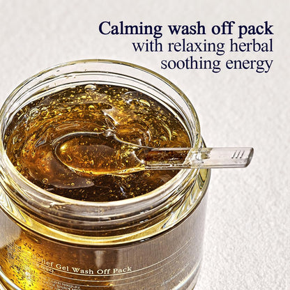PKY Calming Relief Gel Wash off Pack 100G, Soothing & Refreshing Gel Mask for Sensitive Skin