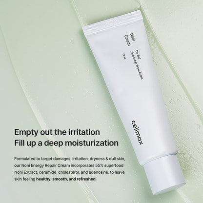 the Real Noni Energy Repair Cream | with Ceramide, Moisturizing, Soothing, Hydrating, anti Aging, Brightening, for Wrinkle & Fine Line, for Sensitive Dry Oily Skin, 50Ml