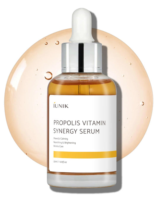 Propolis 70% Vitamins 17% Synergy Serum - Centella Asiatica Calming Soothing Deep Nourishing for Dry Dull Spot Hyperpigmentation Sensitive Acne-Prone Skin No Pore Clogging Korean Skincare
