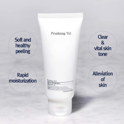 PKY Peeling Gel with Immediate Visible Effect, Mild and Smooth Face Scrub with Papaya and AHA, Zero-Irritation, Korean Skincare (3.4 Fl.Oz, 100Ml)