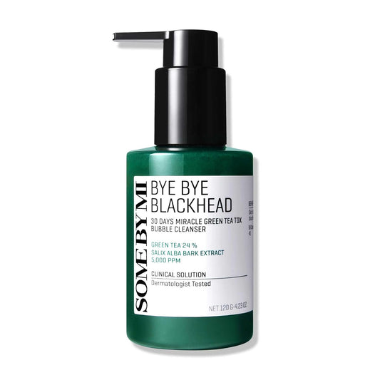 Bye Bye Blackhead 30 Days Miracle Green Tea Tox Bubble Cleanser – 4.23Oz, 120G – Korean Face Wash & Bubble Face Mask – Daily Blackhead-Removing Pore Minimizer for Face – Korean Skin Care