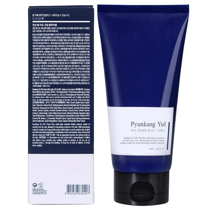 PKY ATO Cream Blue Label - Long Lasting Strong Moisture and Nutrients Hyaluronic Acids, Natural Safe Ingredients Ceramide Skin Barrier from Double Hydration Baby Lotion 4.06 Fl. Oz