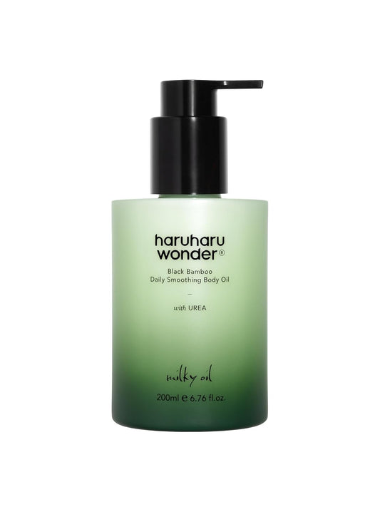 Wonder Black Bamboo Daily Smoothing Body Oil, 6.76 Fl Oz, Fast Absorption, Lightweight, Non-Greasy, Deeply Hydrating, Locks in Moisture, Softens & Nourishes Skin, with Almond & Argan Oil