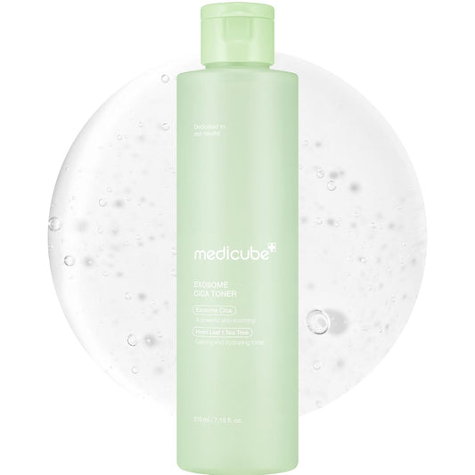 Exosome Cica Toner | Daily Soothing Toner with Exosome Cica, Heartleaf, Tea Tree, 12 Kinds of Cica | Low Irritation, Sebum Care Korean Skin Care, for Stressed Skin (210Ml / 7.10 Fl.Oz.)