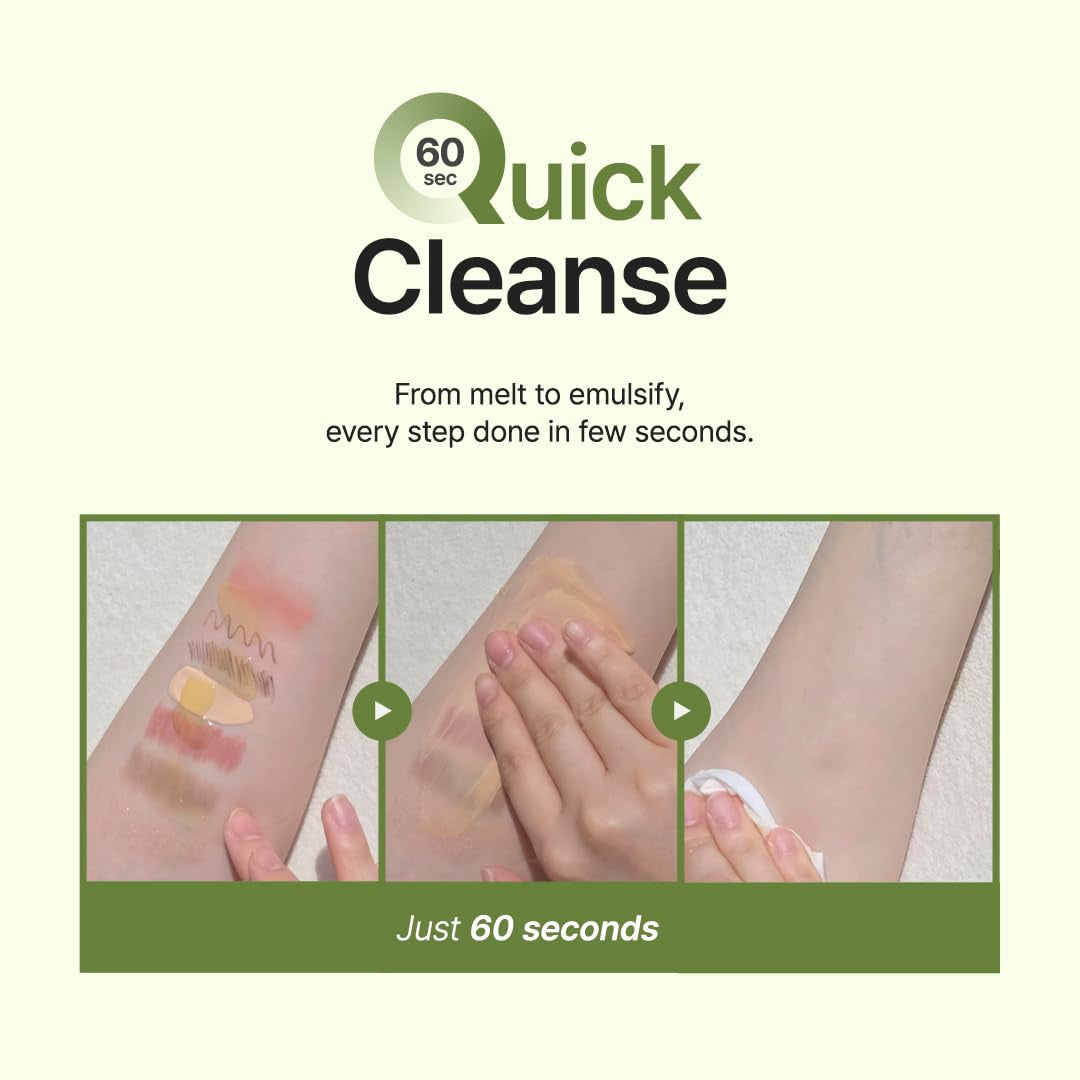 from Green Cleansing Oil, Fragrance-Free Makeup Remover for Face & Eyes, Gentle Vegan Oil Cleanser for Sunscreen & Waterproof Makeup, Cruelty-Free Korean Skin Care, 6.76 Fl.Oz / 200Ml