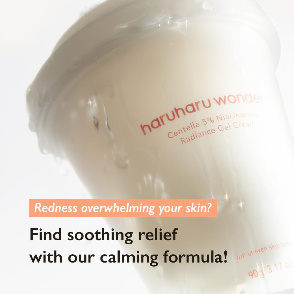 Wonder Centella 5% Niacinamide Radiance Gel Cream, Hydrating & Soothing, Ultra-Lightweight, Improves Skin Tone, Pore Minimizer, Oil Control, for All Skin Types, 3.17 Fl. Oz