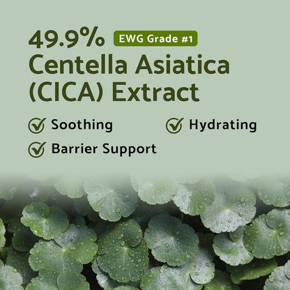 Centella Mild Facial Foaming Cleanser - Non-Stripping Sub-Acid W/Centella Asiatica 49% Moisturizing Ph Balancing for Oily Dry Senstivie Acne-Prone Skin Vegan Korean Skincare