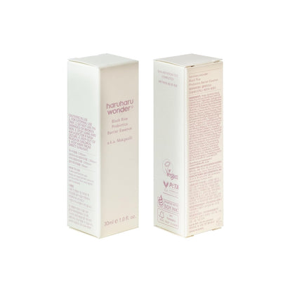Wonder Black Rice Probiotics Barrier Essence 1.01 Fl. Oz., Travel Size Essence Toner to Strengthen Skin Barrier with Ceramides, Soothing, Moisturizing, Plumping, Korean Skincare