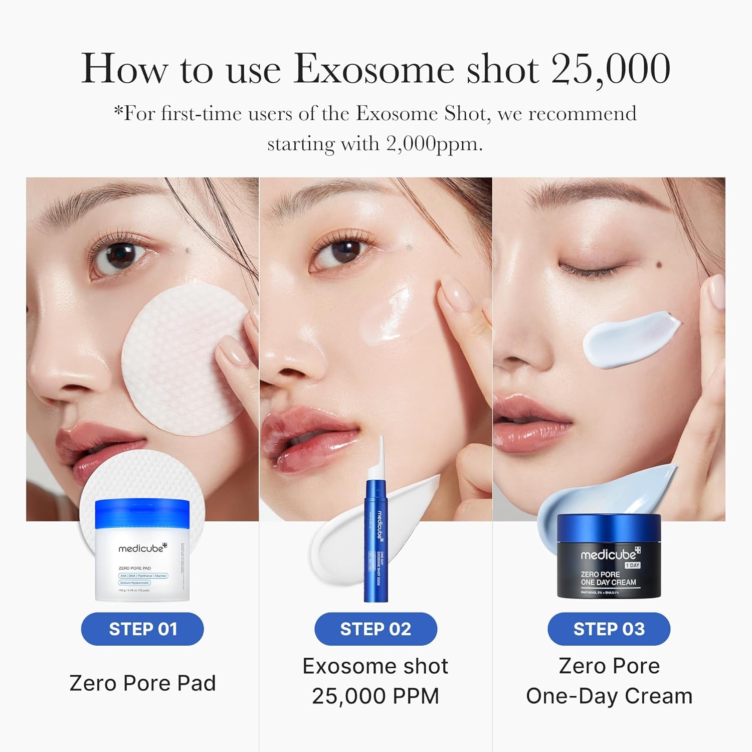 Zero Exosome Shot 25,000 PPM Spicule Facial Serum | Liquid Skin Booster Serum | Exosome, AHA+BHA+PHA | Pore Care, Dead Skin Cells, Skin Texture | Korean Skin Care 0.43 Fl.Oz