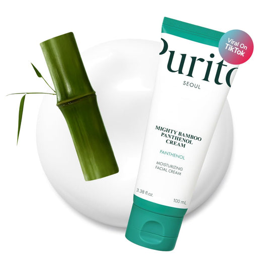 Post-Acne Moisturizer, Recovery & Glow Boost, Silicone-Free, Non-Comedogenic, Vegan, Korean Skincare, Mighty Bamboo Panthenol Cream, 3.38 Fl Oz / 100Ml