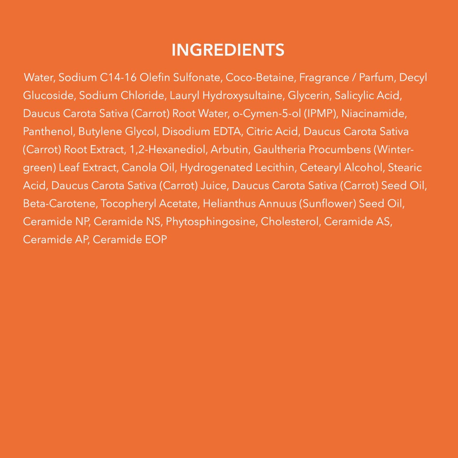 Carrotene IPMP™ Exfoliating Body Wash | Salicylic Acid Body Wash Improve Rough & Bumpy Skin, Body Acne, Keratosis Pilaris with Niacinamide & Ceramides | Vegan & Cruelty-Free | 10.14 Fl.Oz