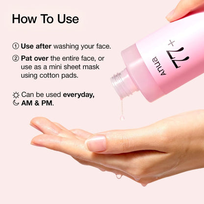 Peach 77 Niacin Essence Toner 250Ml / Brightening Toner for Face, Niacinamide, Panthenol, Ceramides, Facial Toner for Glass Skin, Korean Skin Care (8.45 Fl.Oz.)