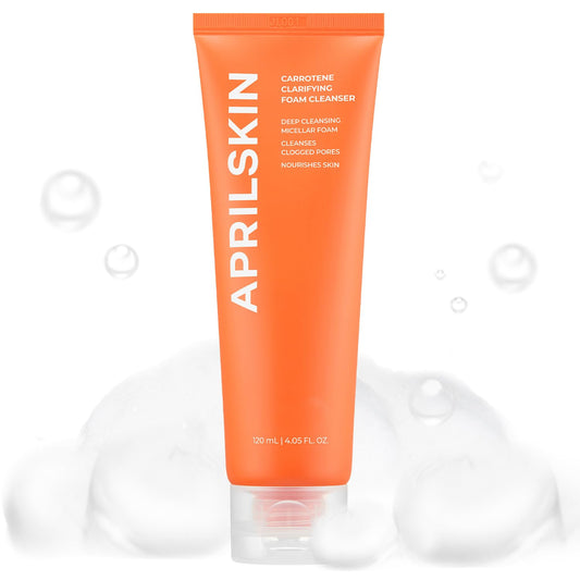 Carrotene Clarifying Foam Cleanser - Deep Cleansing with Bhas & Sebum Control for Oily, Sensitive, Acne-Prone Skin - 120Ml - Vegan, Cruelty Free