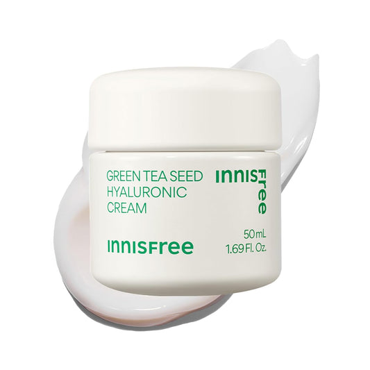Green Tea Seed Hyaluronic Acid Cream with Barrier Boosting Complex & Ceramide, Hydrating Korean Face Moisturizer and Balancing Cream