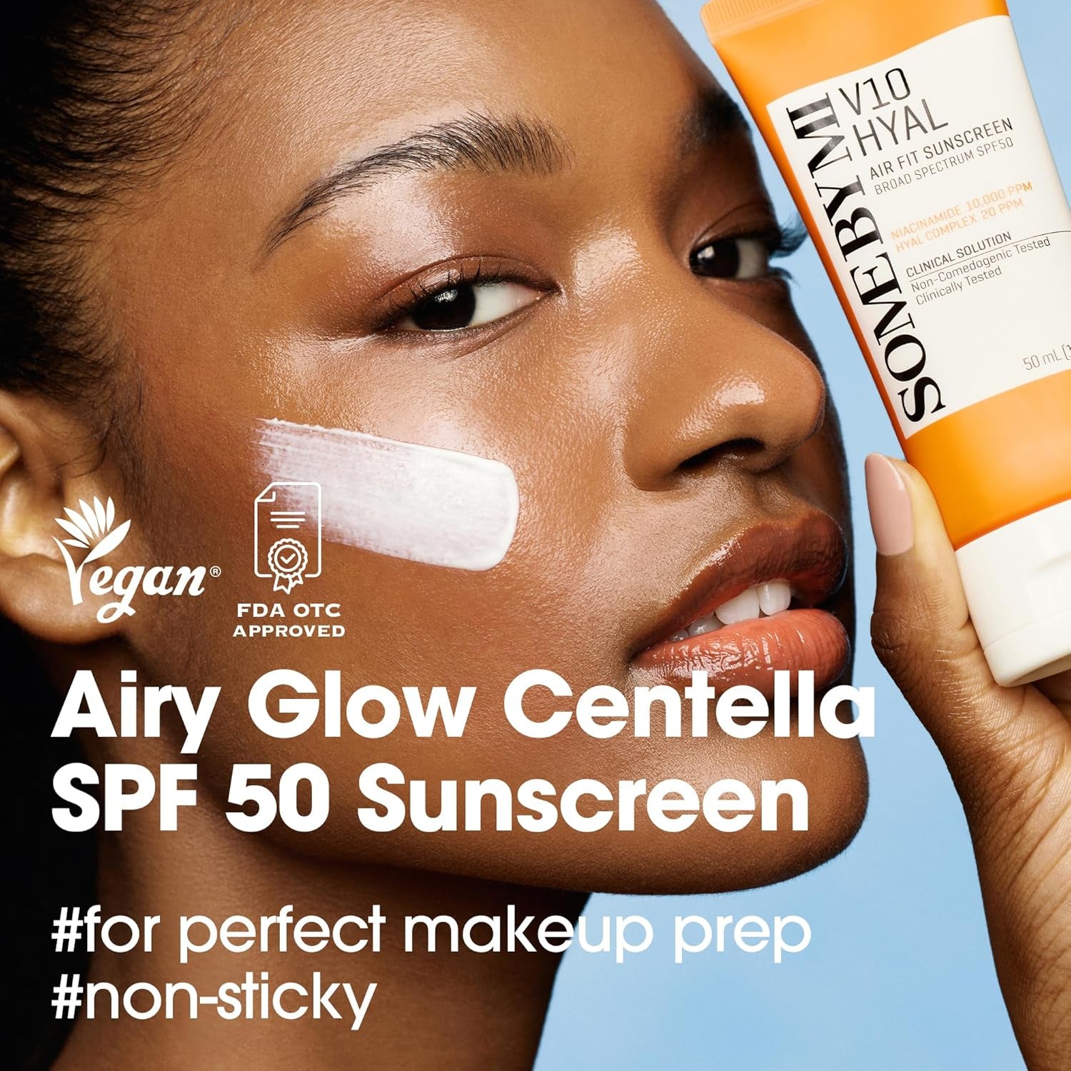 V10 Hyal Air Fit Sunscreen SPF 50 – 1.69Oz, 50Ml – Korean Centella Sunscreen for Face with UV Protection – Non-Greasy, No White Cast, No Eye Irritation for Sensitive Skin – Korean Skin Care