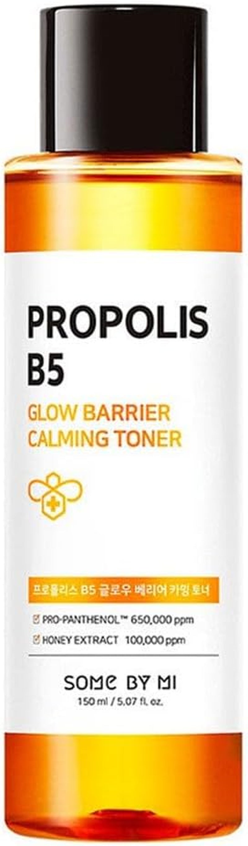 Propolis B5 Glow Barrier Calming Toner / 5.07Oz, 150Ml / Strengthen Skin Barrier with Honey Extracts/Brightening and Skin Calming Effect, Sebum and Pimple Care/Facial Skin Care