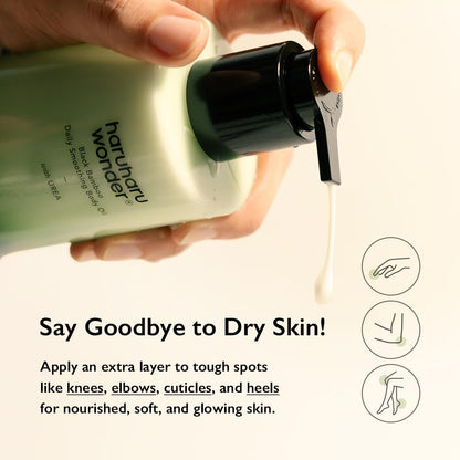 Wonder Black Bamboo Daily Smoothing Body Oil, 6.76 Fl Oz, Fast Absorption, Lightweight, Non-Greasy, Deeply Hydrating, Locks in Moisture, Softens & Nourishes Skin, with Almond & Argan Oil