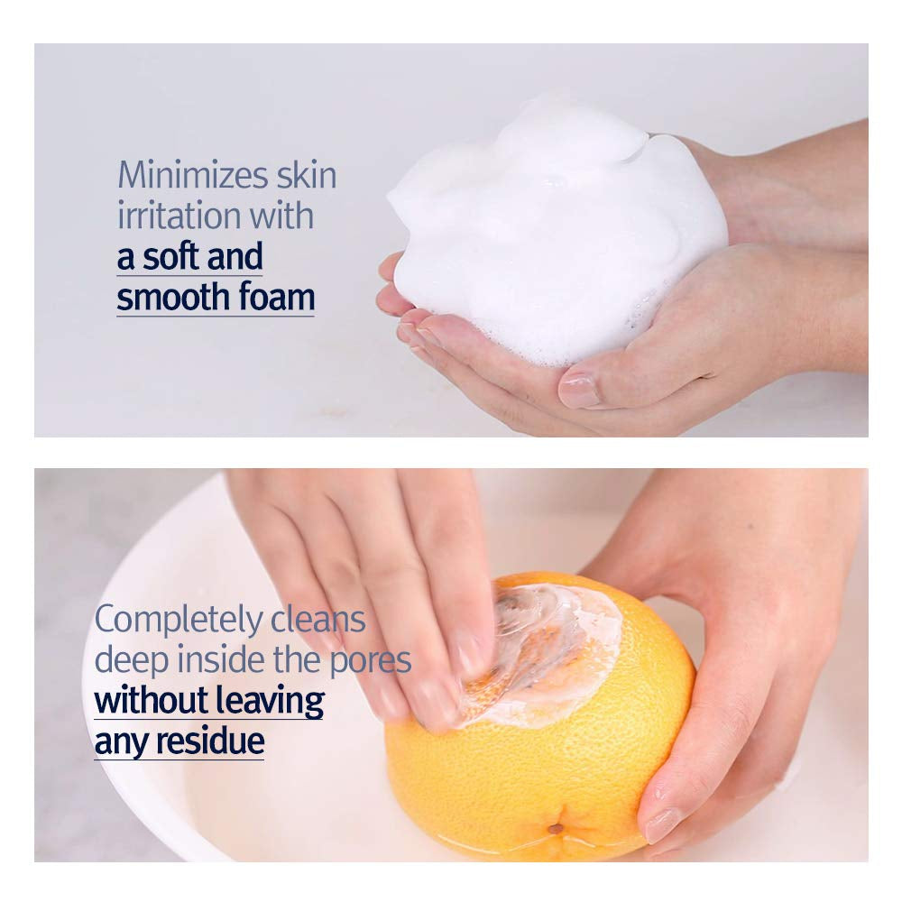 Cleansing Foam - Korean Facial Wash for All Skin Types - Zero-Irritation Face Washer Extracted from Coconut - Moisturized Skin & Creating Moisture Barrier after Cleansing - 5.1 Fl. Oz