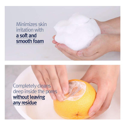 Cleansing Foam - Korean Facial Wash for All Skin Types - Zero-Irritation Face Washer Extracted from Coconut - Moisturized Skin & Creating Moisture Barrier after Cleansing - 5.1 Fl. Oz
