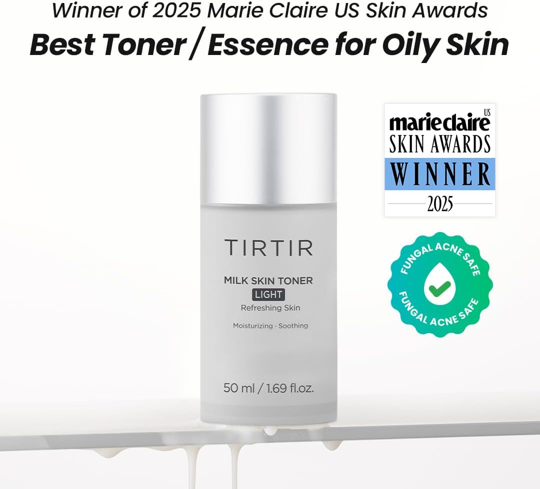 Milk Skin Toner Light | Instant Hydration with 4% Niacinamide, Pore-Tightening, Vegan Toner for Acne-Prone, Sensitive & Oily Skin, Fungal Acne Safe, Panthenol, Allantoin, Vitamin B