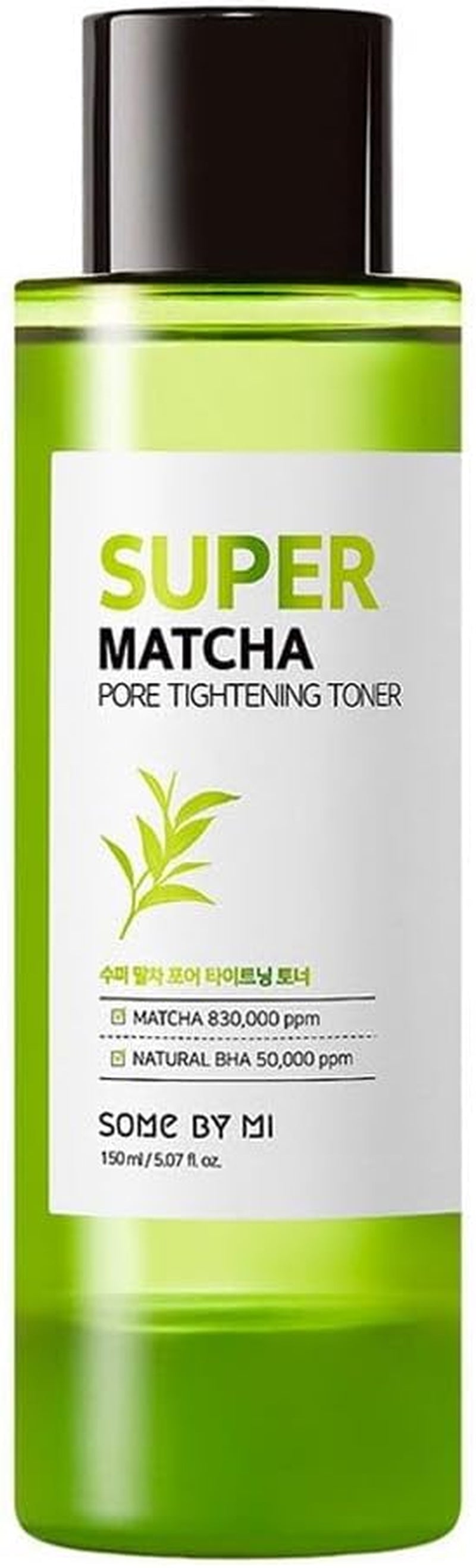 Super Matcha Pore Tightening Toner - 5.07Oz, 150Ml - Made from Matcha Extracts for Sensitive Skin - Skin Moisturizing and Purifying - Blackheads, Sebum and Pore Care - Korean Skin Care