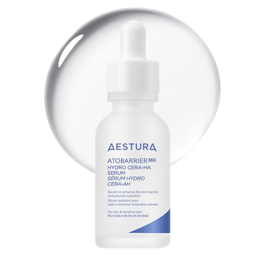 ATOBARRIER365 Hydro CERA-HA Face Serum with Ceramide, Hyaluronic Acid, and Niacinamide for Skin Moisture Barrier Repair | Deep Hydration, Suitable for Dry & Sensitive Skin, 30ML / 1.01 Fl.Oz.