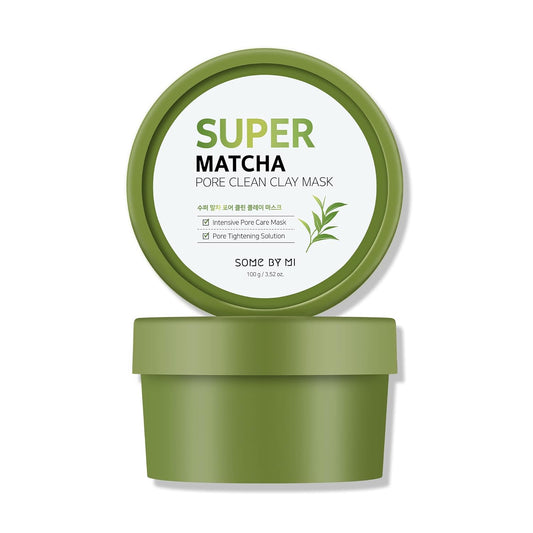 Super Matcha Pore Clean Clay Mask - 3.52Oz, 100G - Made from Match Water for Sensitive Skin - Skin Moisturizing Effect with Sebum and Pore Care - Korean Skin Care