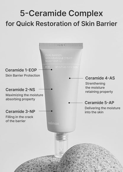 Dual Barrier Trial Kit Travel Size, Gift Set | with Creamy Toner & Skin Wearable Cream, Travel Size, Mini-Sized Gift Set, Ceramides, Peptide