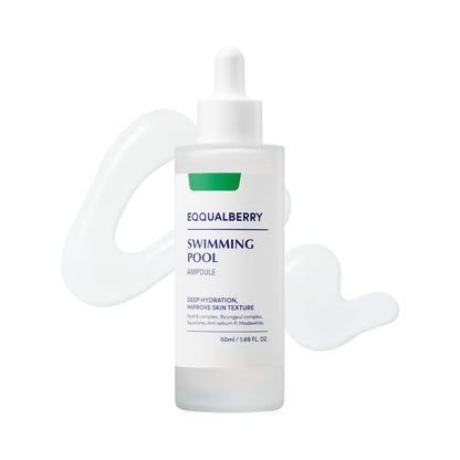 Swimming Pool Ampoule - Hyaluronic Acid Serum for Glass Skin | Deep Hydration and Soothing with CICA Extracts | Korean Skin Care Serum, 1.69 Fl. Oz. 50Ml