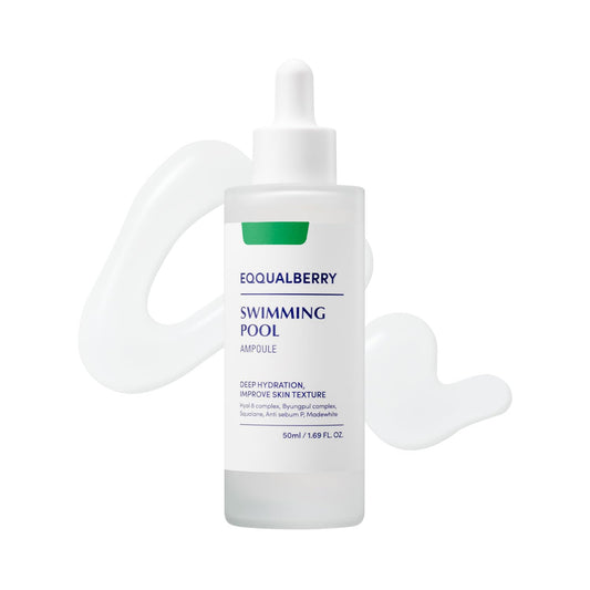 Swimming Pool Ampoule - Hyaluronic Acid Serum for Glass Skin | Deep Hydration and Soothing with CICA Extracts | Korean Skin Care Serum, 1.69 Fl. Oz. 50Ml