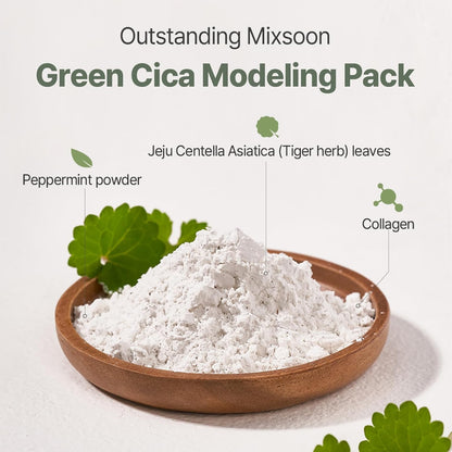 Green Cica Modeling Pack (5Ea) Renew Version | Moisturizing Melting Pack Increases Cooling Sensation and Hydration Level