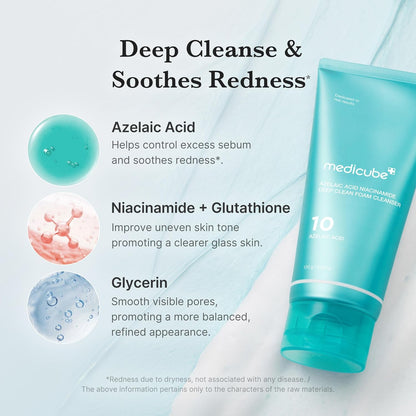 Azelaic Acid Gummy Whip Cleanser | Cleansing Foam for Troubled Skin | Use after Spot Care & Excess Sebum Control | Niacinamide, Glycerin | Soothing, Pore Cleansing Face Wash | Korean Skincare