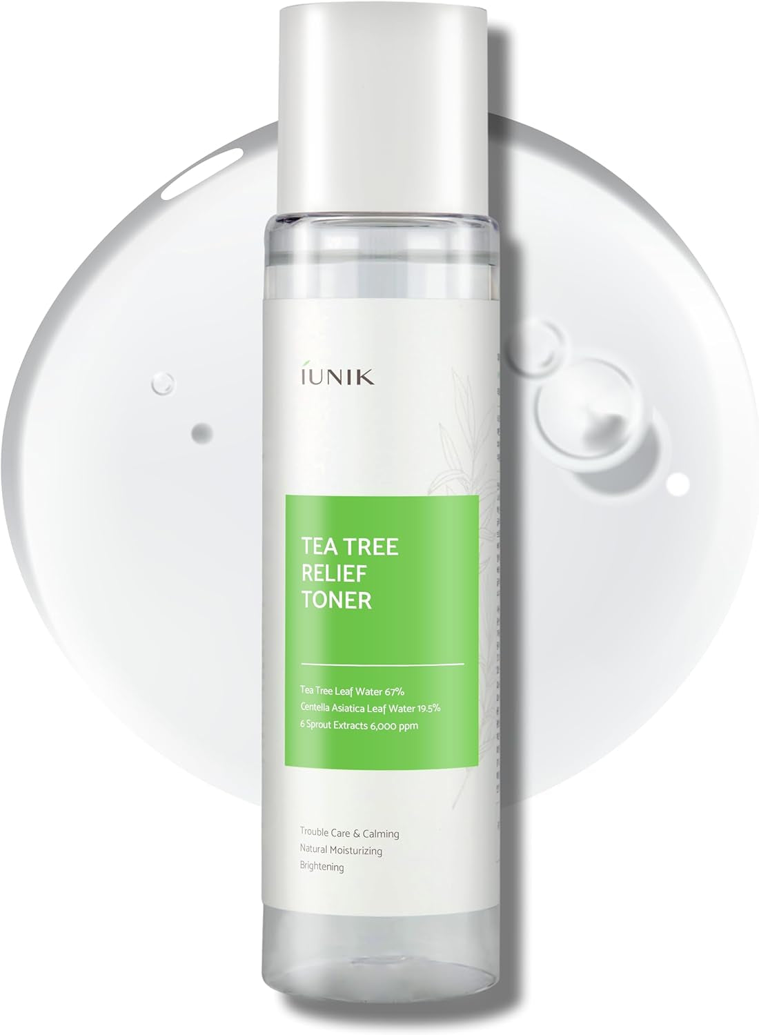 Tea Tree Relief Vegan Face Toner - Facial Moisturizer Acne-Prone Irritated Skin W Tea Tree 67% Centella Asiatica 19.5% 6.7 Fl OZ Sensitive Skin Breakout Rosacea Blemish Plant-Based Ingredients