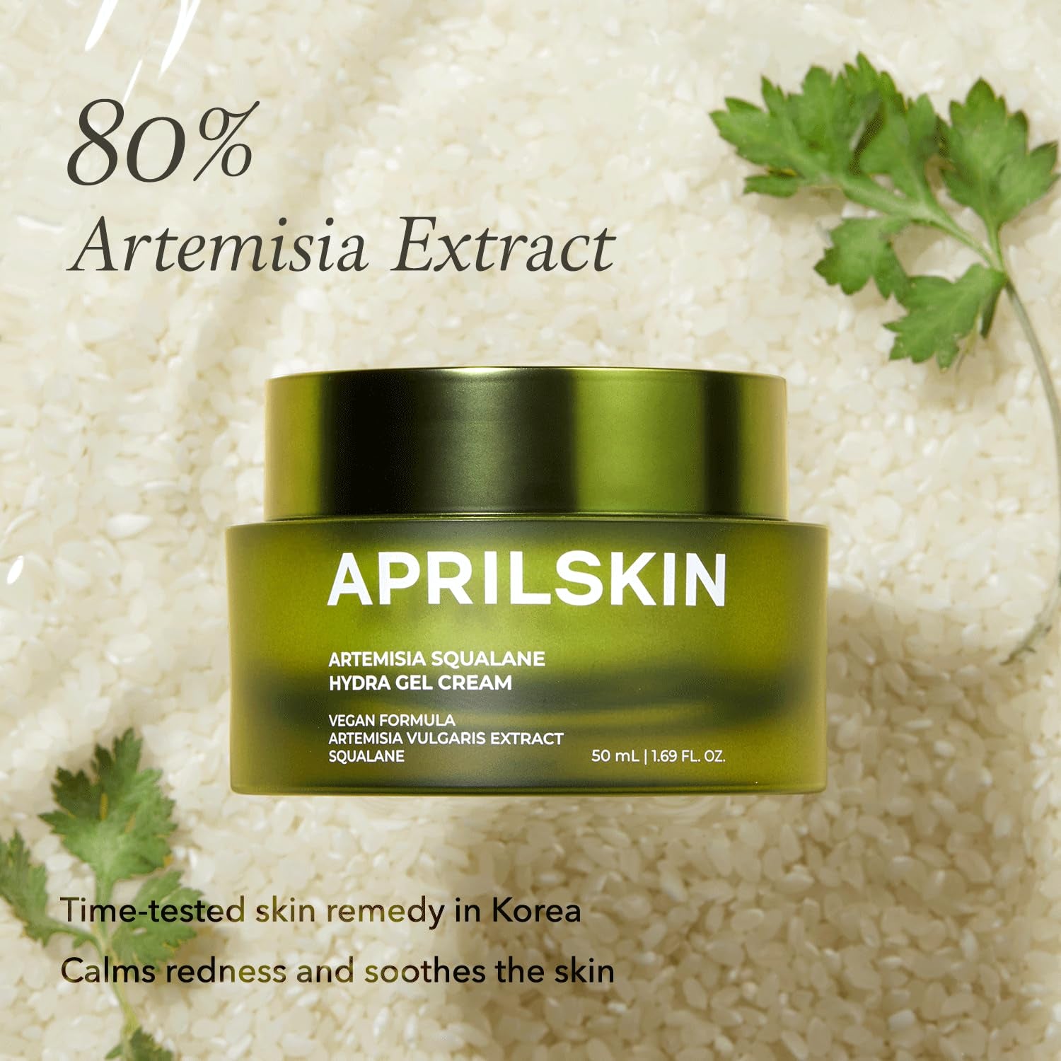 Artemisia Squalane Hydra Gel Cream | Dry, Sensitive, Acne-Prone Skin | Vegan, Cruelty Free, Low Ph, Soothing & Firming up | 50 Ml | No Sulfates and Artificial Fragrance