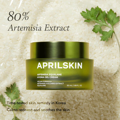 Artemisia Squalane Hydra Gel Cream | Dry, Sensitive, Acne-Prone Skin | Vegan, Cruelty Free, Low Ph, Soothing & Firming up | 50 Ml | No Sulfates and Artificial Fragrance