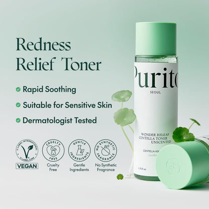 Seoul Wonder Releaf Centella Toner Unscented Korean Centella, for Sensitive Skin, Soothing, Facial Toner for Face, K-Beauty, 200Ml 6.76 Fl.Oz