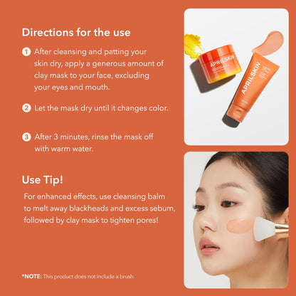 Carrotene IPMP 3-Min Quick Dry Pore Caring Clay Mask | Kaolin & Zinc PCA | Reduces Pores & Sebum | Cooling Effect | Vegan | Gentle Exfoliation | Korean Skin Care | 100G 3.52 Oz.