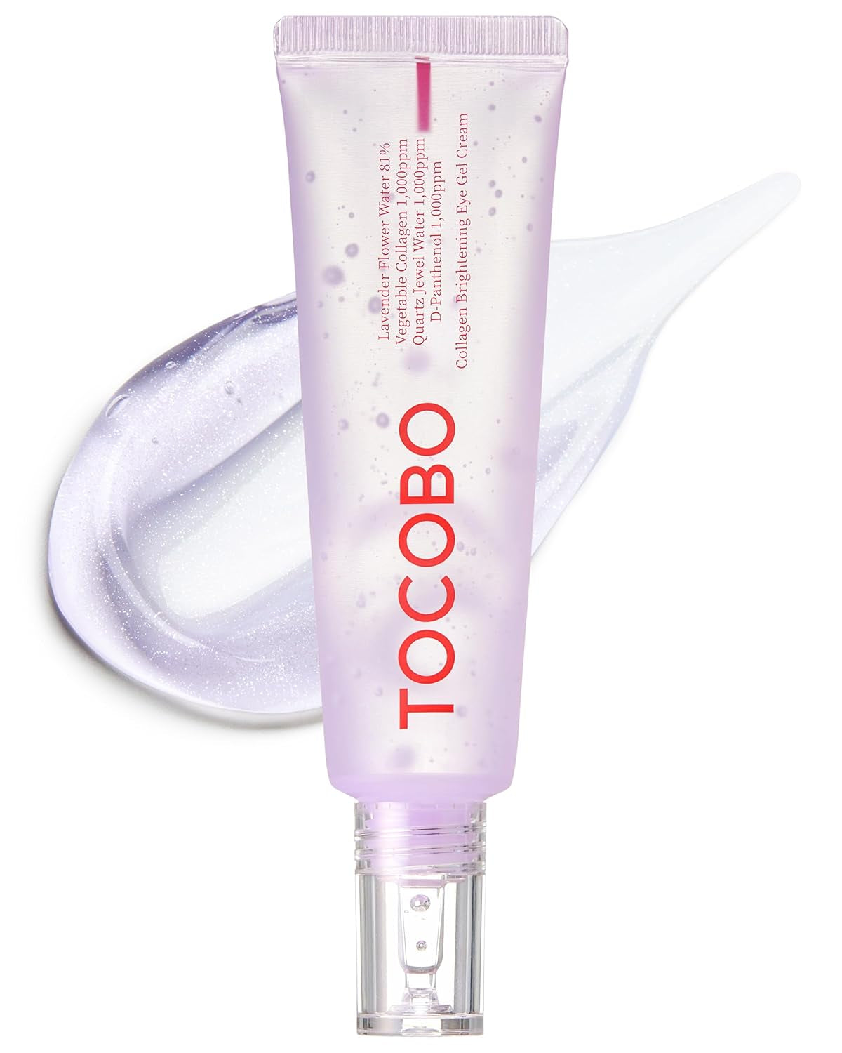Collagen Brightening Eye Gel Cream – Korean Vegan under Eye Treatment for Dark Circles & Puffy Eyes – Lightweight, Hydrating Formula with Niacinamide & Lavender – Brightens Fine Lines, 1Oz