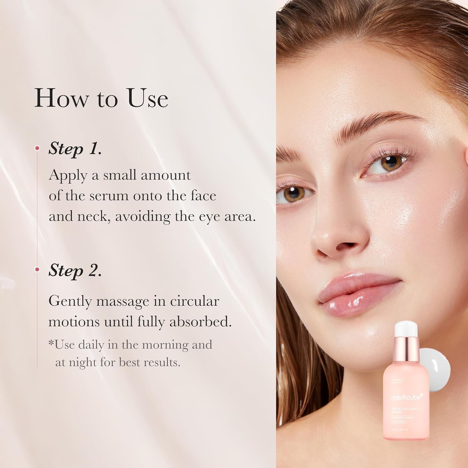 Triple Collagen Serum 1.85 Fl.Oz - Nourish Dull Skin with Triple Collagen Complex - a Lightweight Serum with Niacinamide and Hyaluronic Acid - Korean Skincare