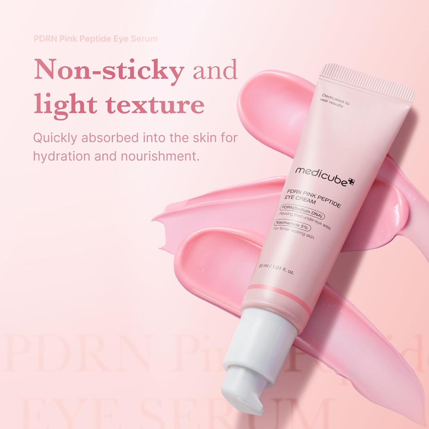 Salmon DNA PDRN Pink Peptide Eye Serum with Niacinamide and 99% Purity Retinol for Fine Lines, Uneven Skin Tone, Korean Skin Care 1.01Fl.Oz