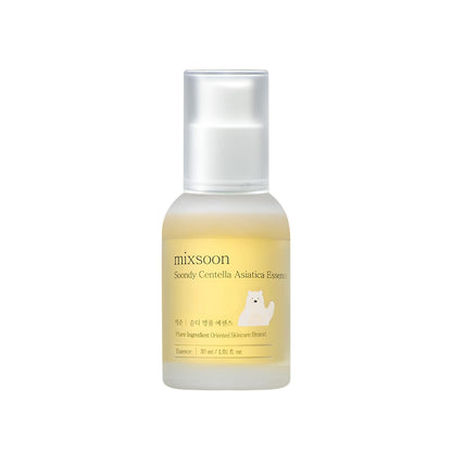 Soondy Centella Asiatica Essence Instant Hydrating & Soothing Essence for Irritated, Sensitive Skin for Korean Skincare for Glass Skin-Jeju Island Cica Extracts (1.01 Fl. Oz.(Pack of 1))